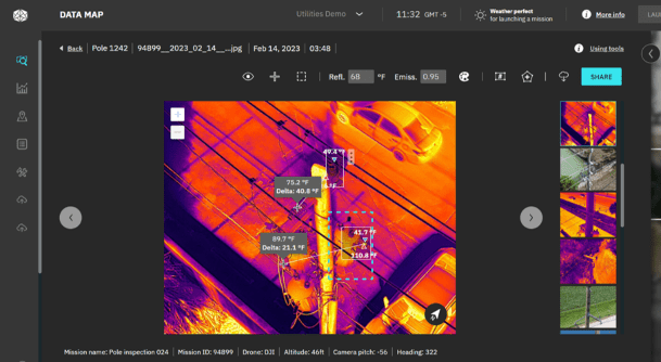 Dx thermal analysis of a detected issue