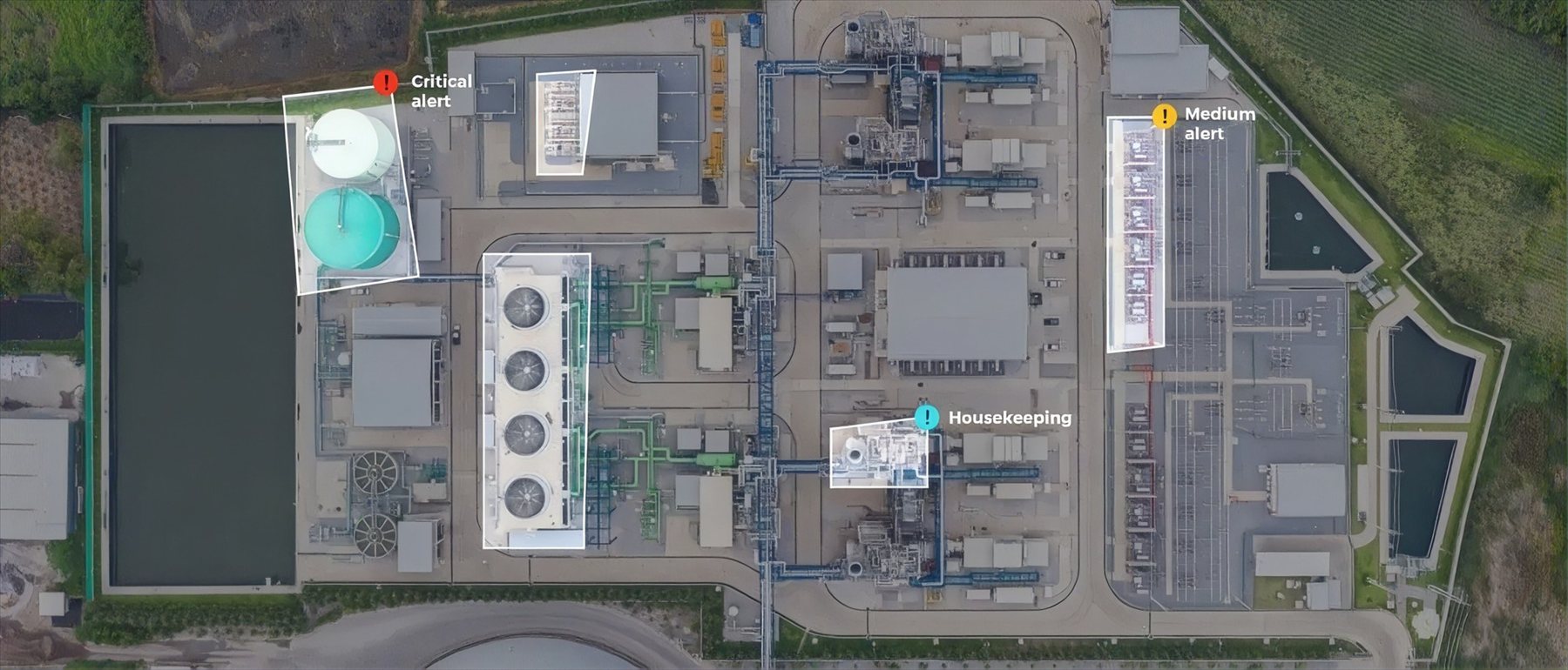 Operations mapped on a geospatial map